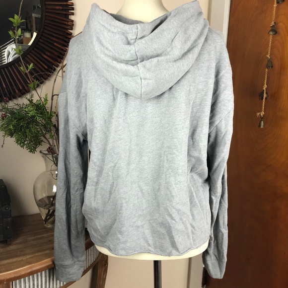 JUICY COUTURE Logo Crop Hoodie Gray Size XL - Picture 3 of 7